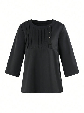 Unity Women Solid Button Front Blouse