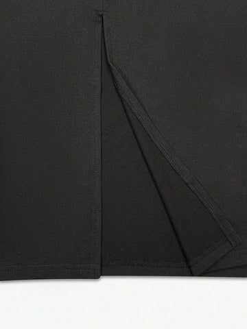 Women's Angel Embroidery Polo Collar Long Sleeve Casual Dress, Collegiate Style