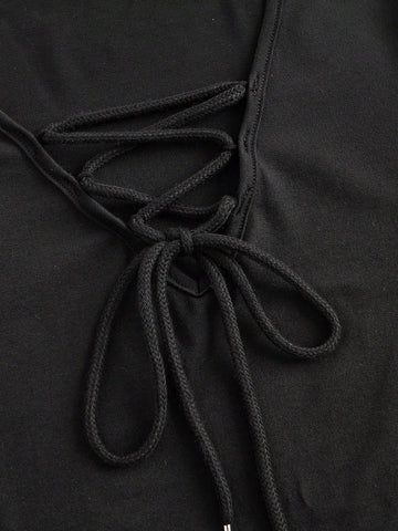 Women's Bell Sleeve Tie Front Dress