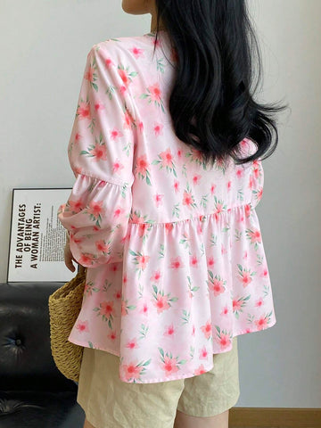 Unity Women's Casual Ditsy Floral Shirt For Autumn