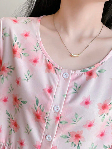 Unity Women's Casual Ditsy Floral Shirt For Autumn