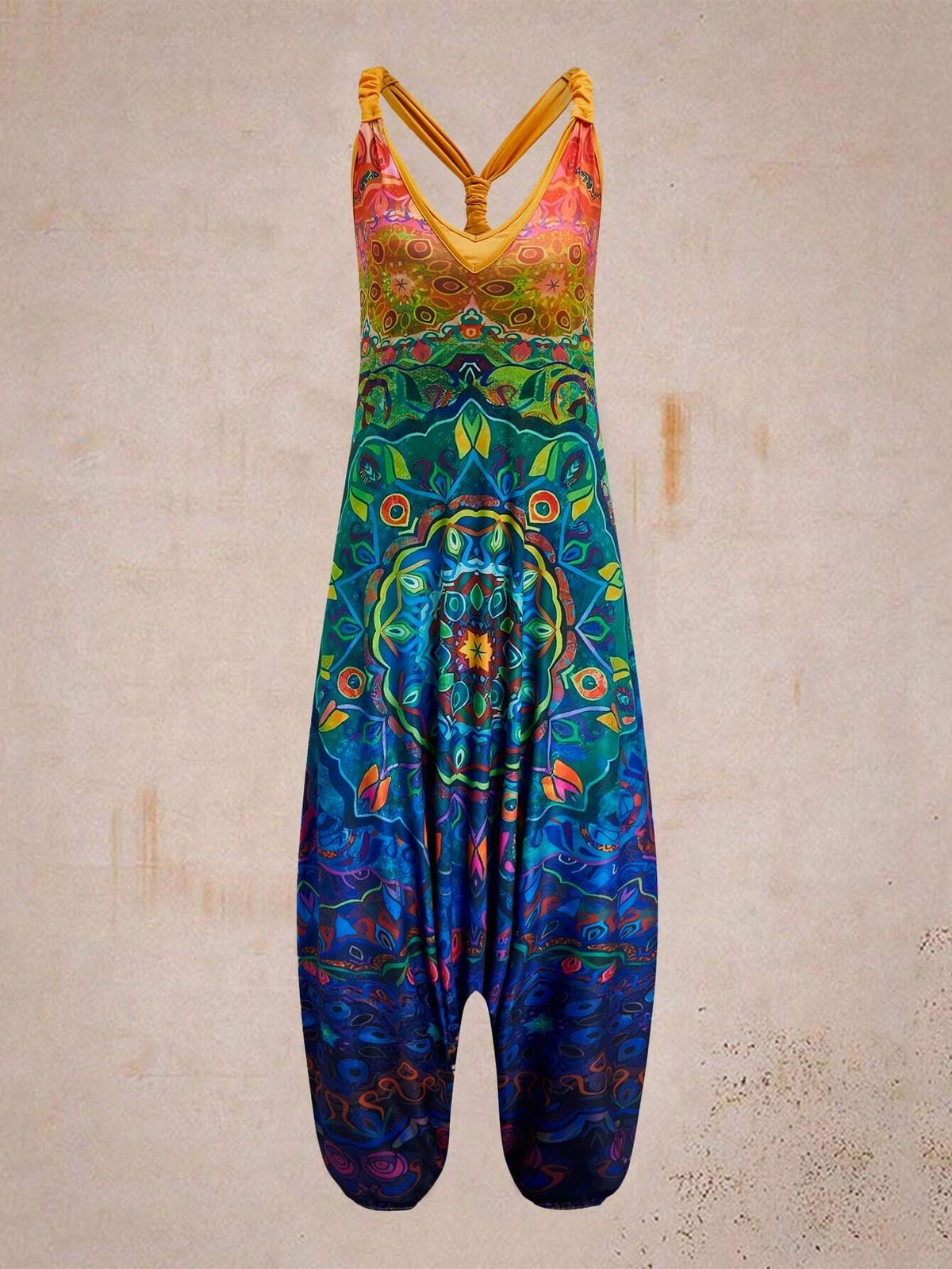Women's Floral Print Casual Loose Fitting Jumpsuit