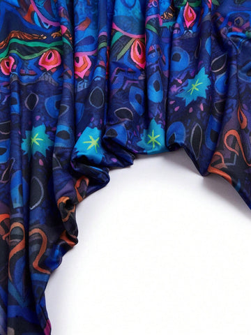 Women's Floral Print Casual Loose Fitting Jumpsuit