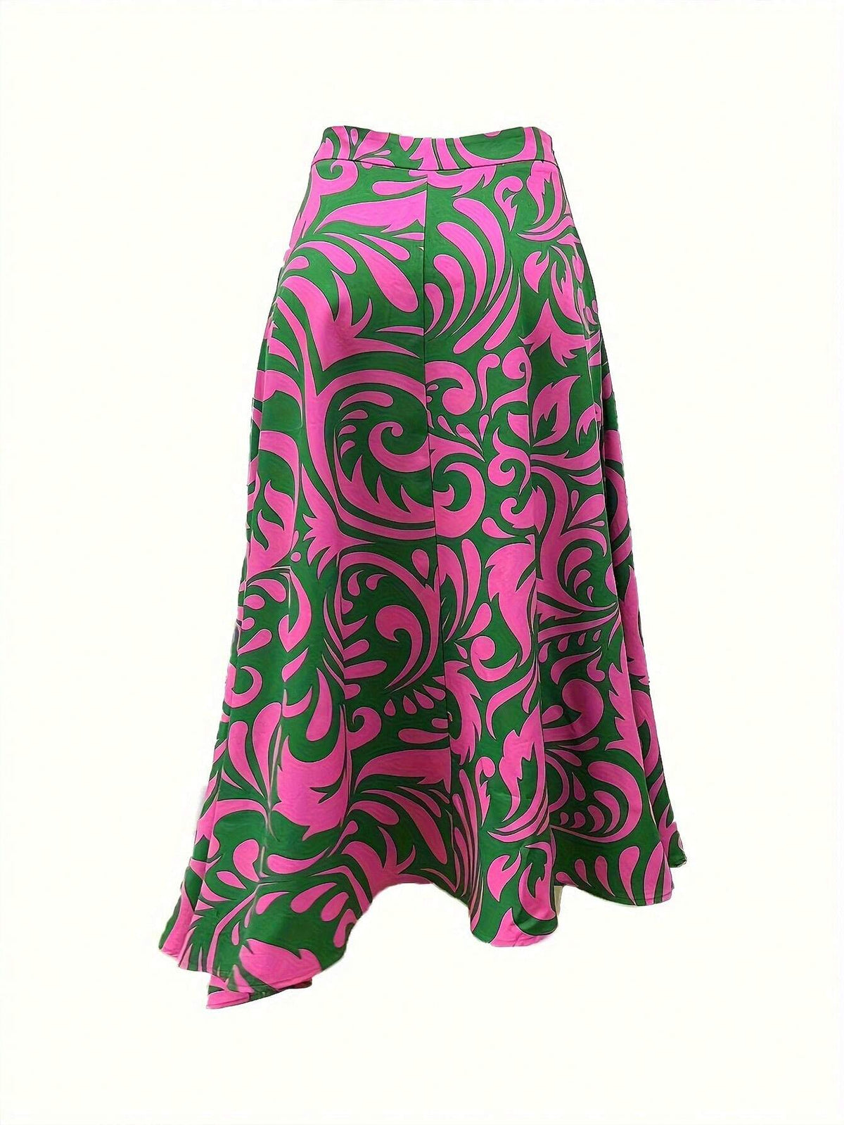 Unity Women's Midi Length Umbrella Skirt With Botanical Print