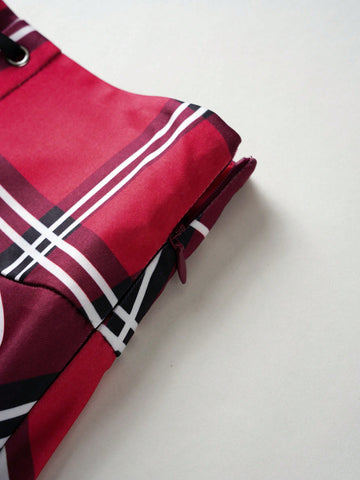 Unity Women's Plaid Cross Tie Waist Skirt