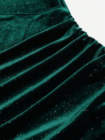 Women's Solid Color Long Sleeve V-Neck Simple Elegant Casual Everyday Dress