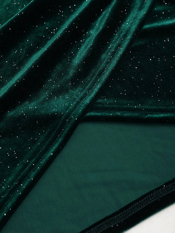 Women's Solid Color Long Sleeve V-Neck Simple Elegant Casual Everyday Dress