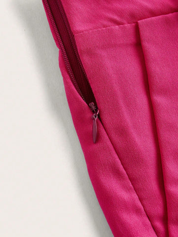 Unity Women's Solid Color Pleated Wide Leg Loose Casual Shorts