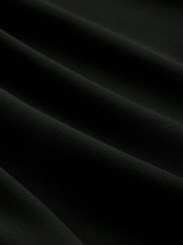 Women's Solid Color Rivet Lace Patchwork Long Sleeve Shirt Dress, Long Sleeve Autumn Dress