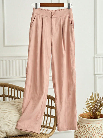 Unity Women's Solid Simple Casual Loose Pants