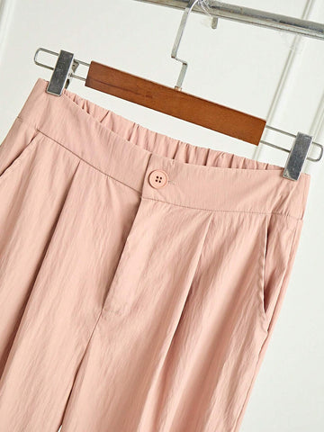 Unity Women's Solid Simple Casual Loose Pants