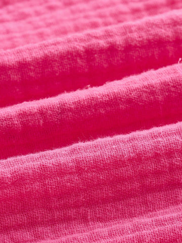 Unity Women's Summer Solid Color Round Neck Ruffle Hem Blouse