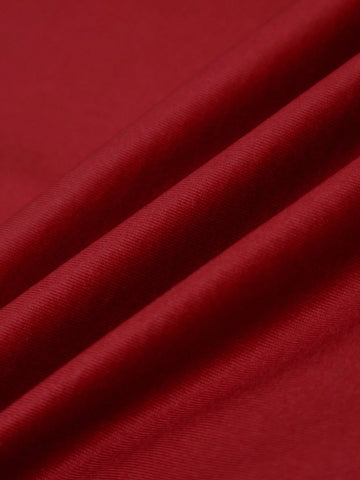 Women's V-Neck Christmas New Year's Eve Snowflake Print Red A-Line Dress