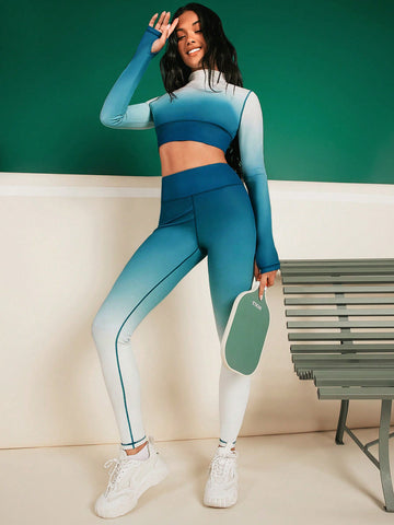 Yoga Basic  Thigh Highs With Top And Legging Set