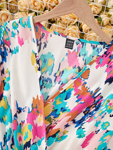 Belted Printed Dress