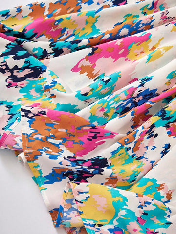 Belted Printed Dress
