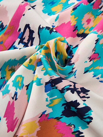 Belted Printed Dress