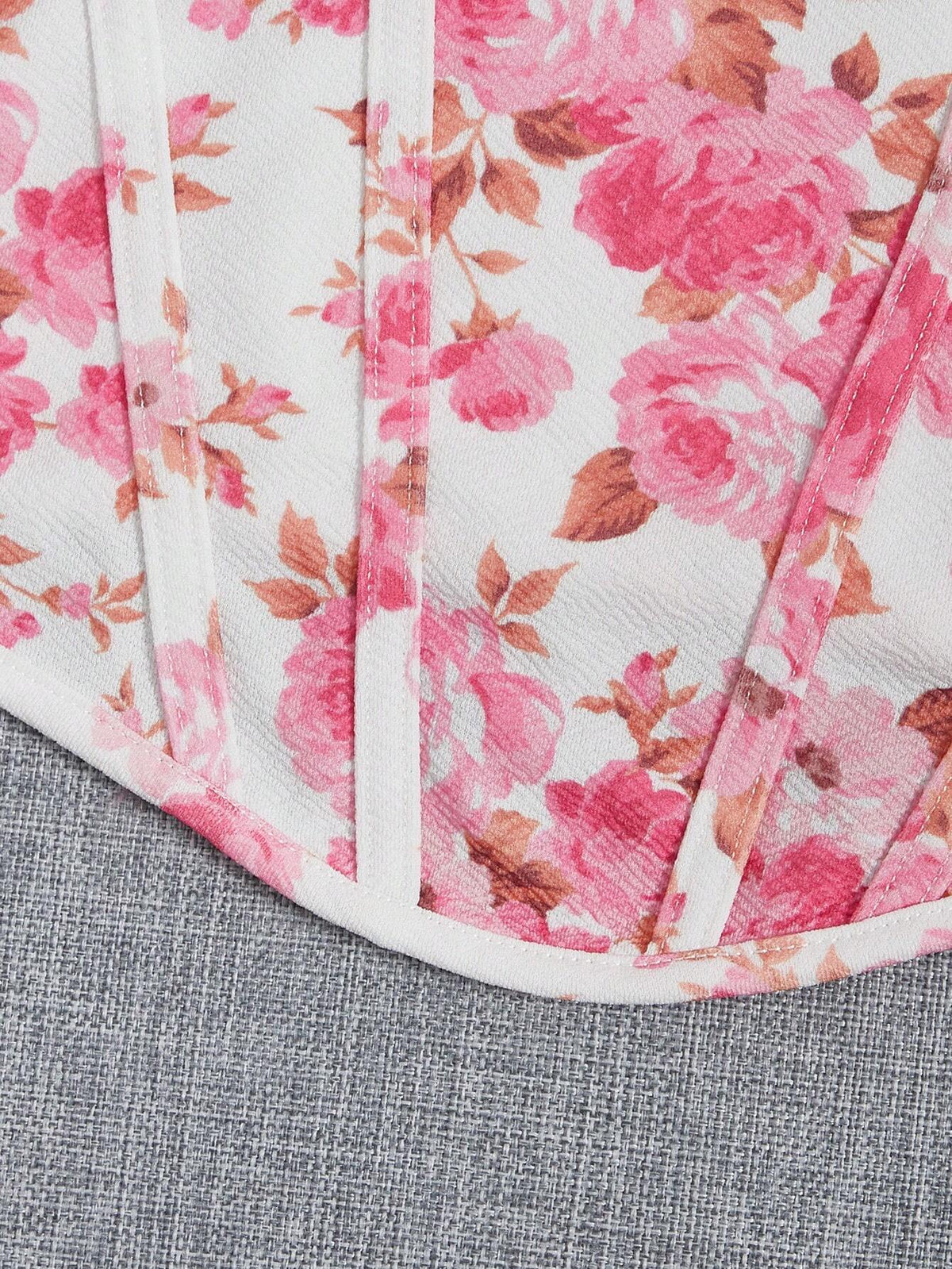 Floral Print Square Neck Tank Top