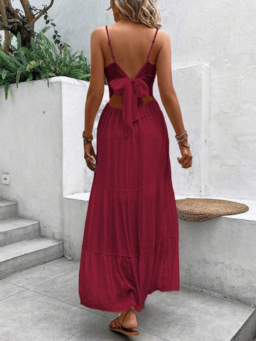 French Style Casual Romantic Lace Patchwork Holiday Women's Dress