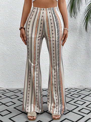 VCAY Geometric Printed Bell Bottoms
