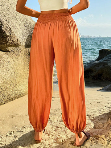 VCAY Ladies' Lantern Pants With Wide Waistband