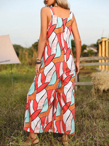 Random Printed Jumpsuit