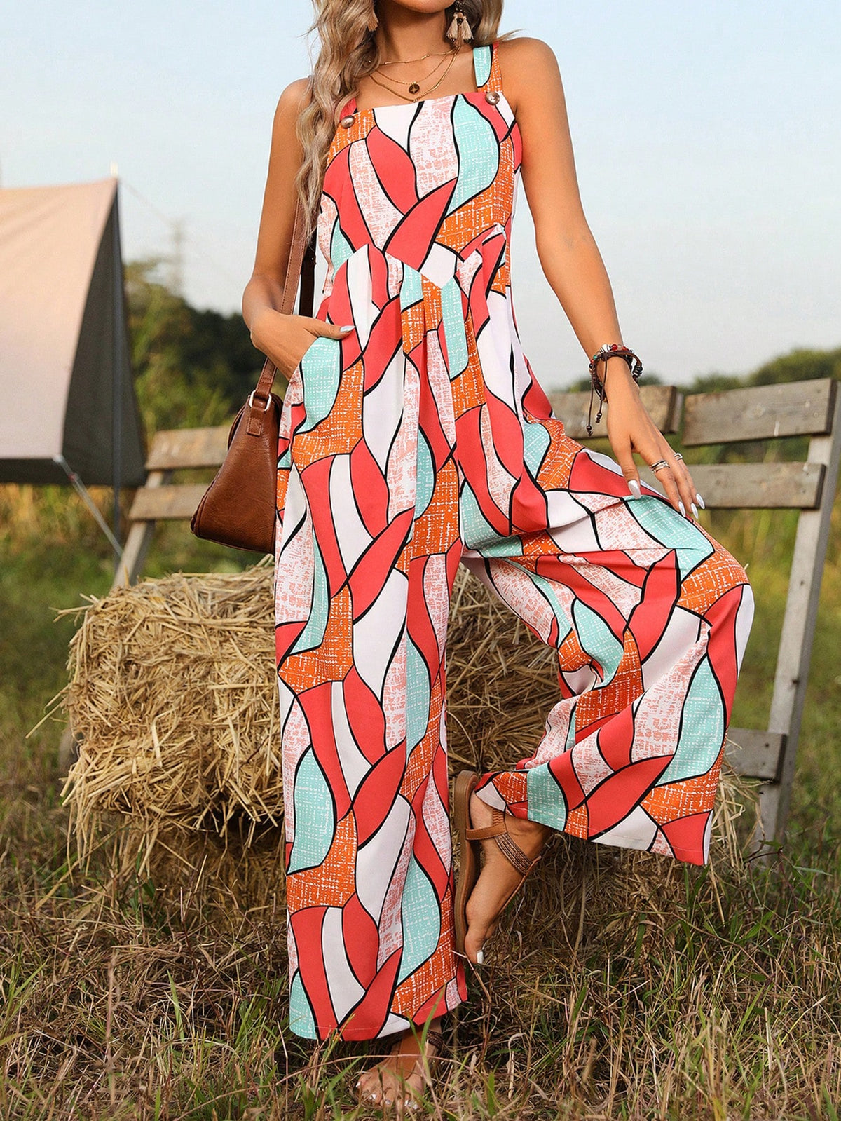 Random Printed Jumpsuit