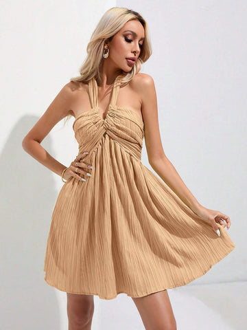 Sleeveless Simple Style Women's Midi Dress