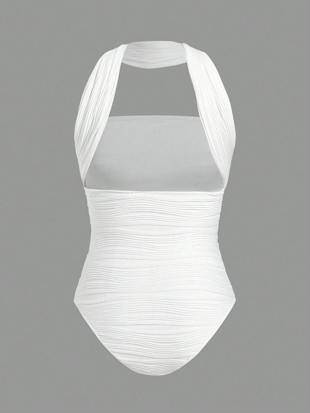 Solid Color Knit Bodysuit With Backless Design For Women