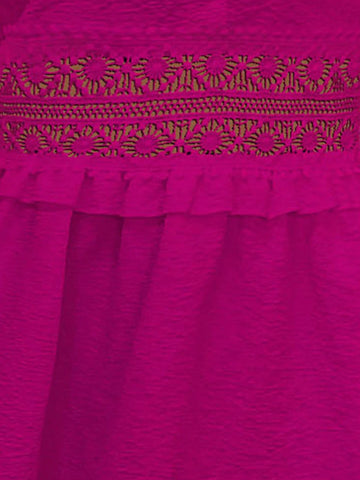 Solid Color Splicing Lace Patchwork Cami Dress