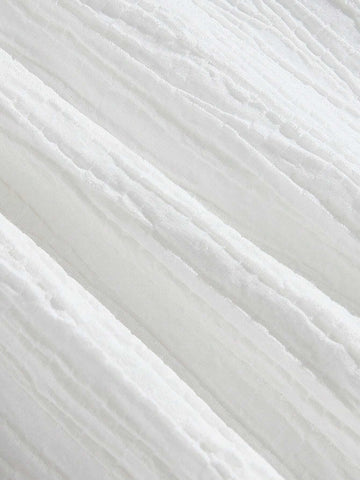 Solid Color Weave Loose Sleeveless Top & High Waist Wide Leg Shorts Women's 2pcs Holiday Outfit