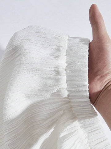 Solid Color Weave Loose Sleeveless Top & High Waist Wide Leg Shorts Women's 2pcs Holiday Outfit