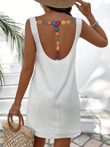 Textured Backless Dress