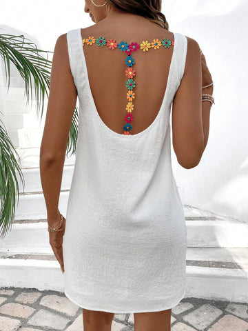 Textured Backless Dress