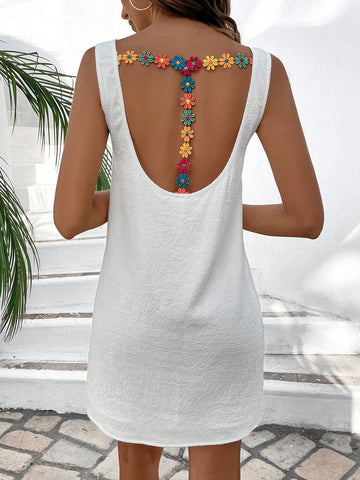 Textured Backless Dress