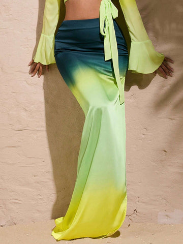 VCAY Vacation Gradient Color Women's Skirt