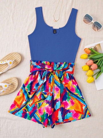 Wide-Leg Loose Weave Pattern Jumpsuit For Women