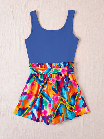 Wide-Leg Loose Weave Pattern Jumpsuit For Women