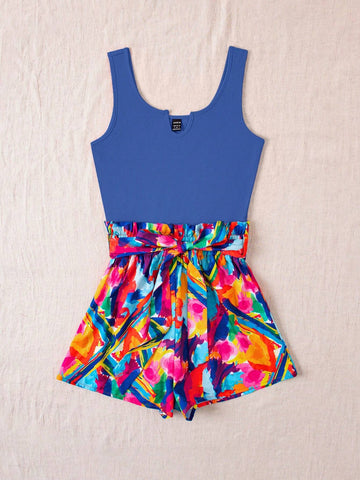 Wide-Leg Loose Weave Pattern Jumpsuit For Women