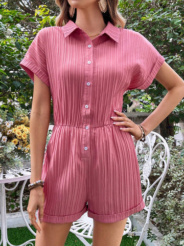 Women'S Jumpsuit With Solid Color Batwing Sleeves