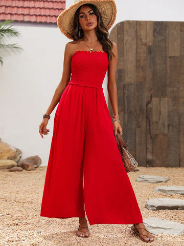 Women'S Off-Shoulder Wide Leg Jumpsuit