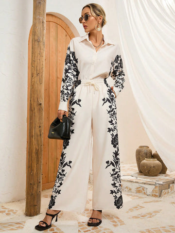 Women'S Printed Two-Piece Set