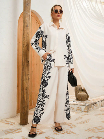 Women'S Printed Two-Piece Set