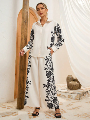 Women'S Printed Two-Piece Set
