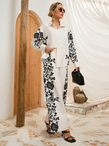 Women'S Printed Two-Piece Set