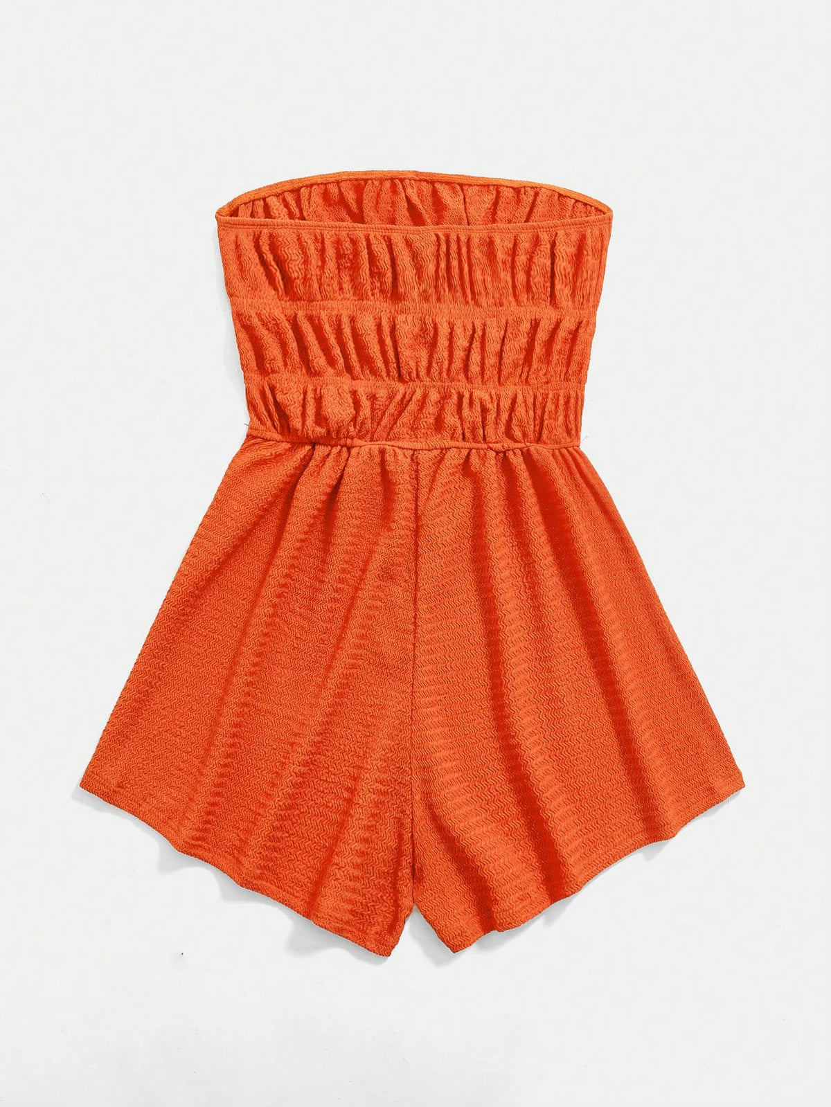 Women'S Solid Color Strapless Jumpsuit Shorts