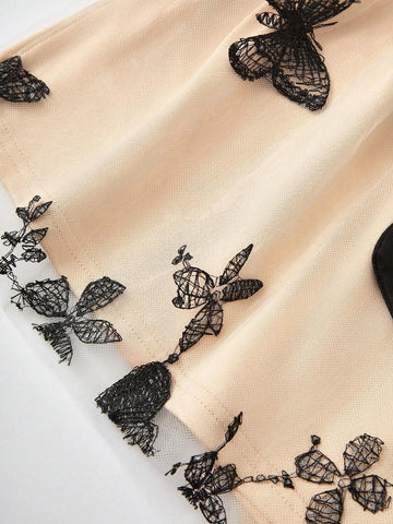 Women Fashionable Butterfly Printed Jumpsuit Random Floral Pattern