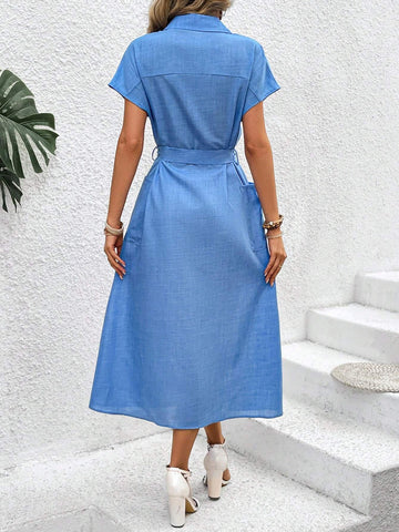 Women's Batwing Sleeve Shirt Dress