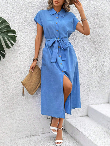 Women's Patchwork Asymmetrical Ruffle Hem Spaghetti Strap Dress