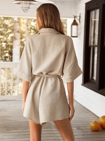 Women's Casual Solid Color Batwing Sleeve Jumpsuit,Halloween Costumes Adults,Thanksgiving Women Outfit,Fall Women Outfits,Winter Women Dress,